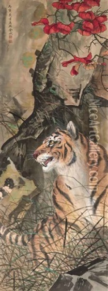 Tiger Oil Painting -  Jin Cheng