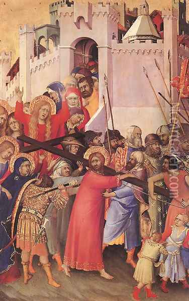 The Carrying of the Cross Oil Painting - Simone Martini