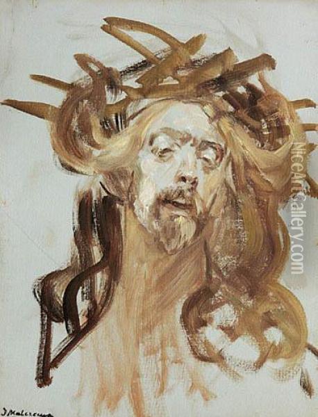 Chrystus W Koronie Cierniowej - Szkic Oil Painting - Jacek Malczewski