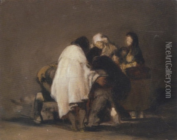 A Figure Group Oil Painting - Francisco Goya