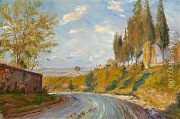 On The Outskirts Of Rome Oil Painting - Theodor Philipsen