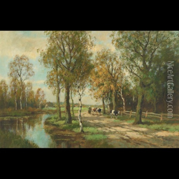 Autumn At Laren Oil Painting - Willem Hendriks
