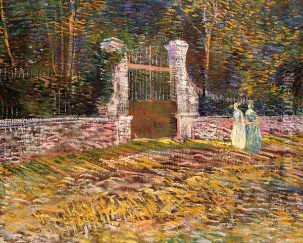 Entrance of Voyer-d'Argenson Park at Asnieres Oil Painting - Vincent Van Gogh