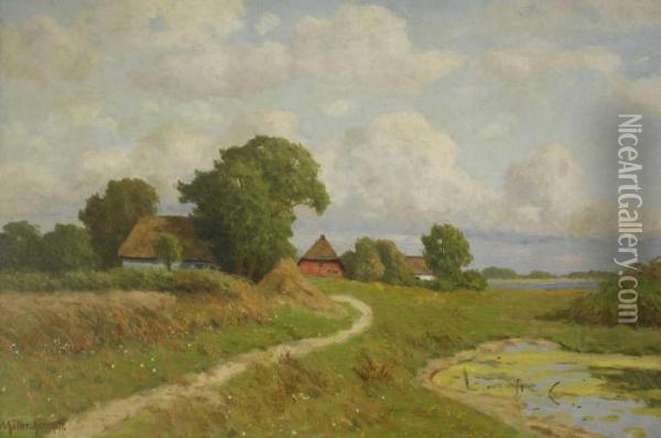 Boddenlandschaft Im Sommer, Wohl Ahrenshoop Oil Painting - Paul Muller-Kaempff