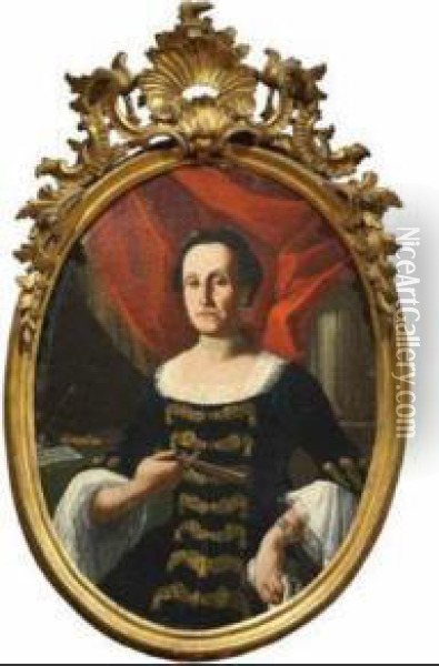 Ritratto Della Gentildonna 
Eugenia Vela- Squez Moiano,ritratto Del Gentiluomo Francesco Di Mar- Co 
Moiano Oil Painting - Giuseppe Bonito