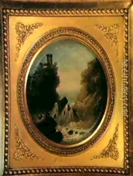 Berger Et Son Chien Au Bord D'un Torrent Oil Painting - Hubert Robert