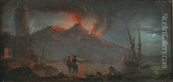 (marseille ? - Berlin Apres 1784) Oil Painting - Charles Francois Lacroix de Marseille
