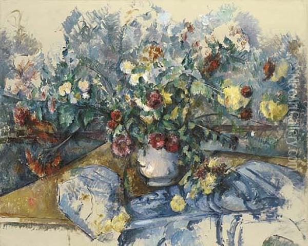 Grand Bouquet De Fleurs Oil Painting - Paul Cezanne