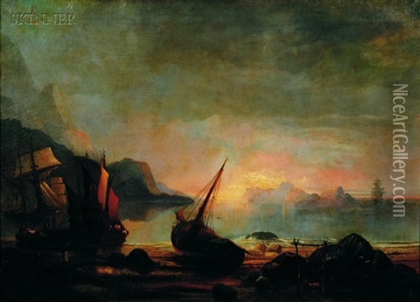 Harbor View Oil Painting - Giovanni Boldini