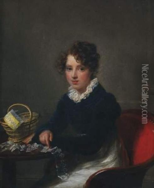 Portrait Presume De Louise Sordet Nee Mussard Oil Painting - Francois Ferriere