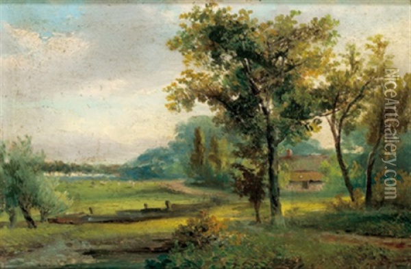 Landschaft Mit Bauernhaus Oil Painting - Hermanus Jan Hendrik Rijkelijkhuysen