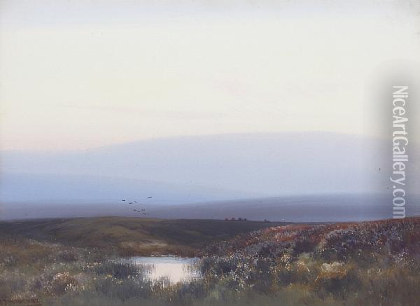 Hamildown Hill, Dartmoor Oil Painting - Frederick John Widgery