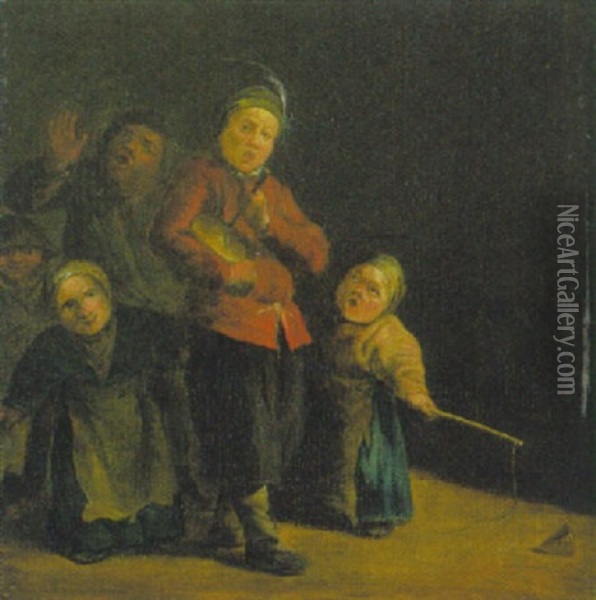 Rommelpottspieler Und Sanger Oil Painting - Jan Miense Molenaer