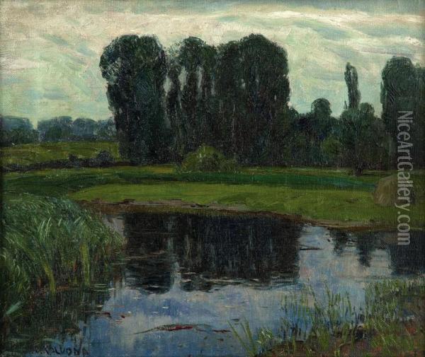 Rybnik U Rohatce Oil Painting - Alois Kalvoda