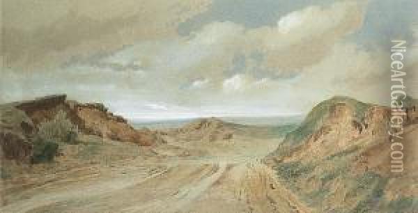 Landscape At Dusk Oil Painting - William Turner
