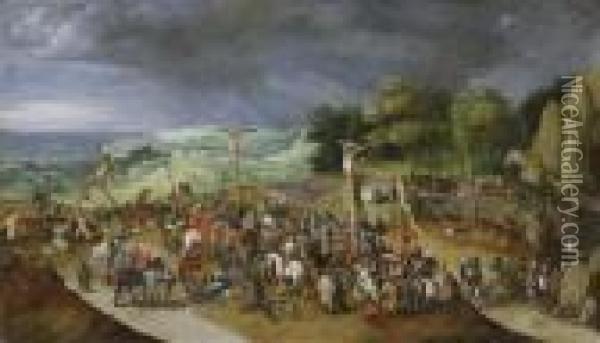 Calvary Oil Painting - Pieter The Younger Brueghel