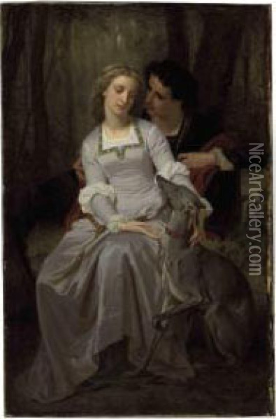 Romeo And Juliet Oil Painting - Hugues Merle