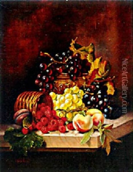 Nature Morte Aux Fruits Oil Painting - Albert Aublet