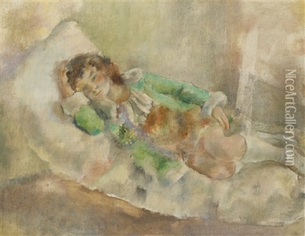 La Petite Actrice Oil Painting - Jules Pascin