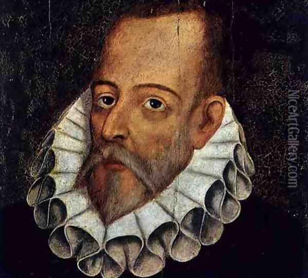 Portrait of Miguel de Cervantes y Saavedra 1547-1615 2 Oil Painting - Juan de Jauregui y Aguilar
