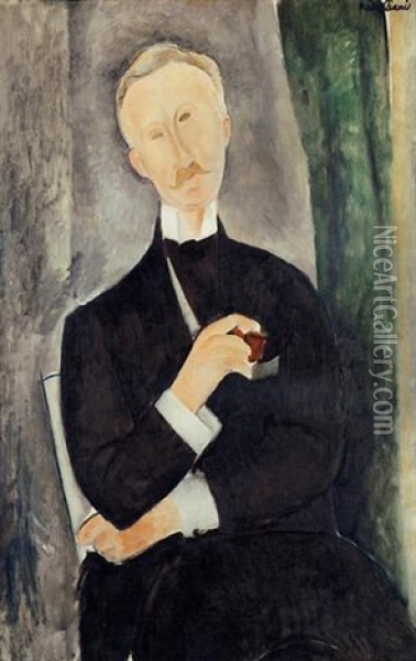 Portrait De Roger Dutilleul Oil Painting - Amedeo Modigliani