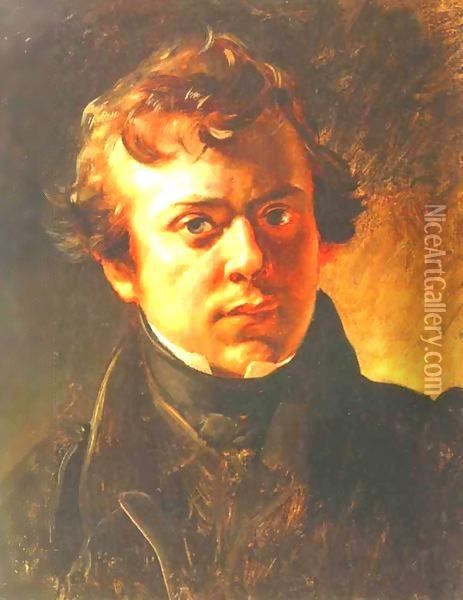 Portrait of A M Gornostaev 1834 Oil Painting - Julia Vajda