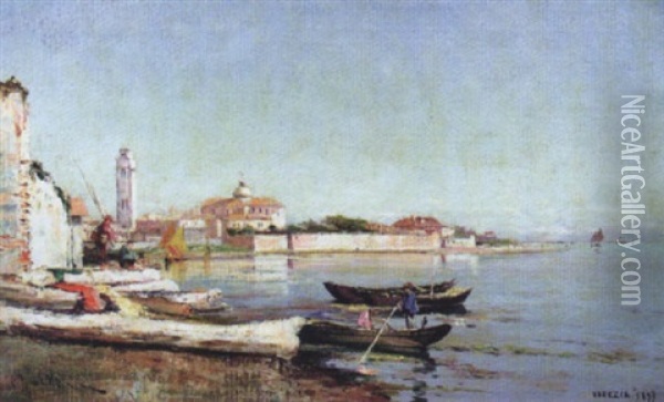 Venise Oil Painting - Louis Nattero