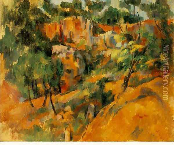 Corner Of The Quarry Oil Painting - Paul Cezanne
