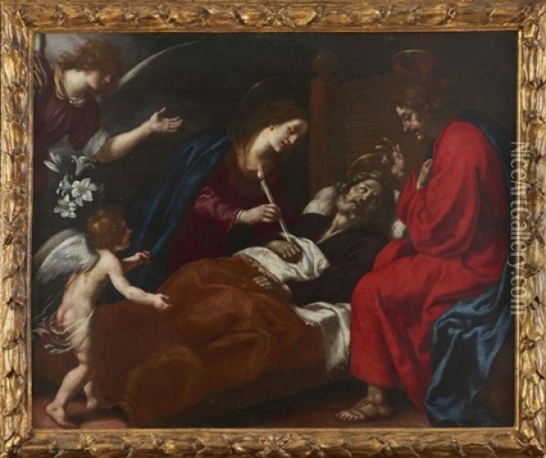 La Mort De Saint Joseph Oil Painting - Lorenzo Lippi