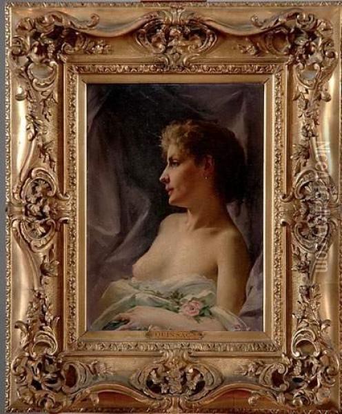 Portrait De Jeune Femme Oil Painting - Paul Francois Quinsac
