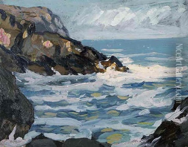 Rocky Cove Oil Painting - Paul Dougherty