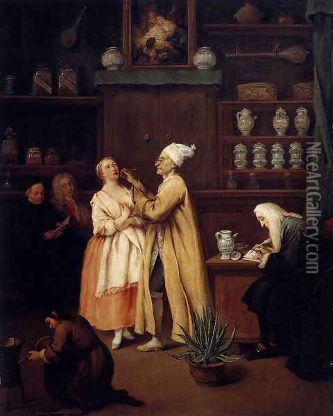 The Apothecary Oil Painting - Pietro Longhi