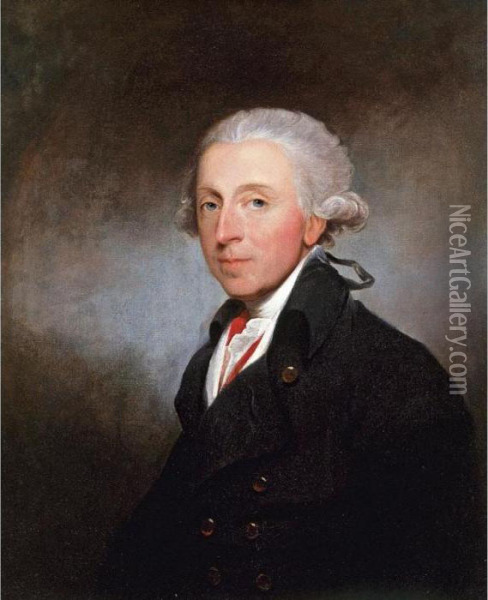 Portrait Of A Man, Said To Be Theophilus Jones (1759-1812) Oil Painting - Gilbert Stuart