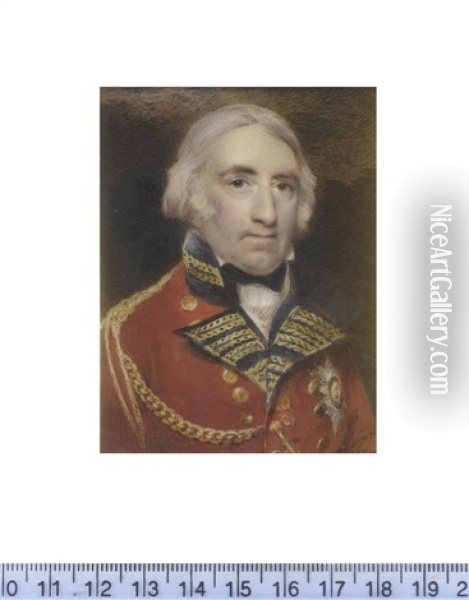 General Sir John Doyle, 1st Baronet Gcb, Kch (1756-1834) Oil Painting - Robert William Satchwell