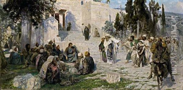 'he That Is Without Sin Oil Painting - Vasily Polenov