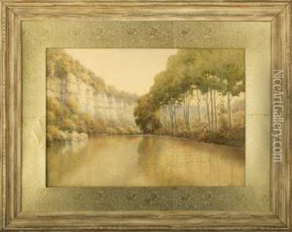 Expansive View Of A Kentucky River
Landscape Oil Painting - Paul Sawyier