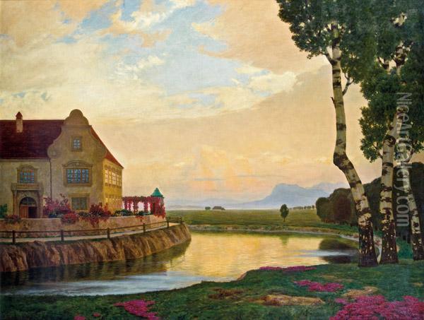 Landschaft Oil Painting - Eduard Kasparides