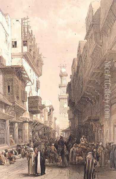 Mosque El Mooristan, Cairo, from Egypt and Nubia, Vol.3 Oil Painting - David Roberts