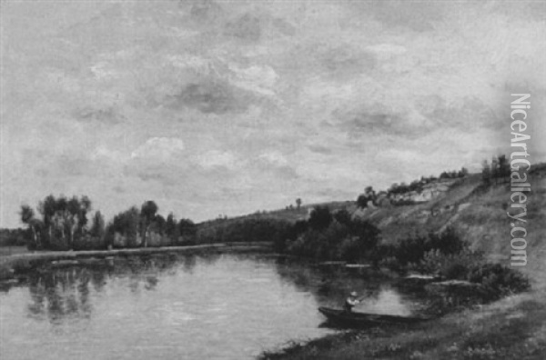 Oise-landschaft Oil Painting - Antoine Eugene Lambert