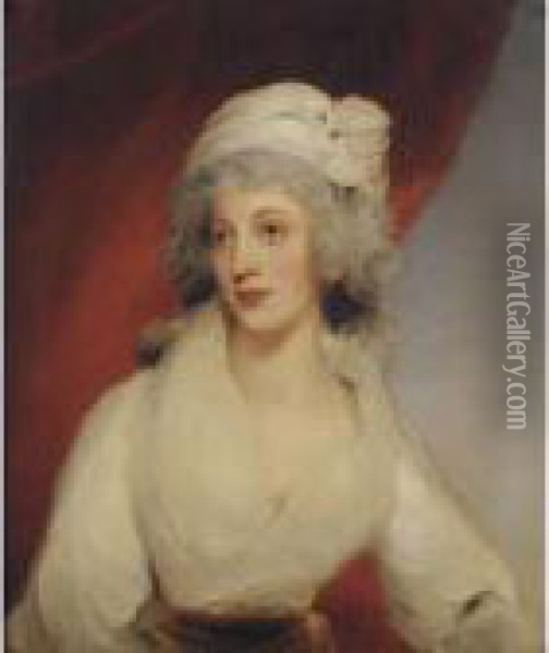 Portrait Of Mrs. Calverley Bewicke (died 1859) Oil Painting - Sir Thomas Lawrence