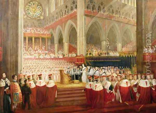 The Coronation of Queen Victoria, June 28th 1838 Oil Painting - Edmund Thomas Parris