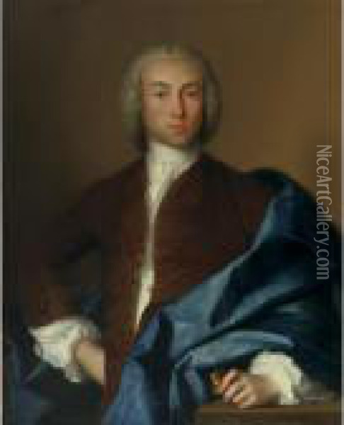 Portrait Of A Gentleman Oil Painting - Allan Ramsay