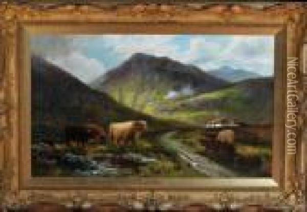In Glen Nevis Oil Painting - Daniel Sherrin