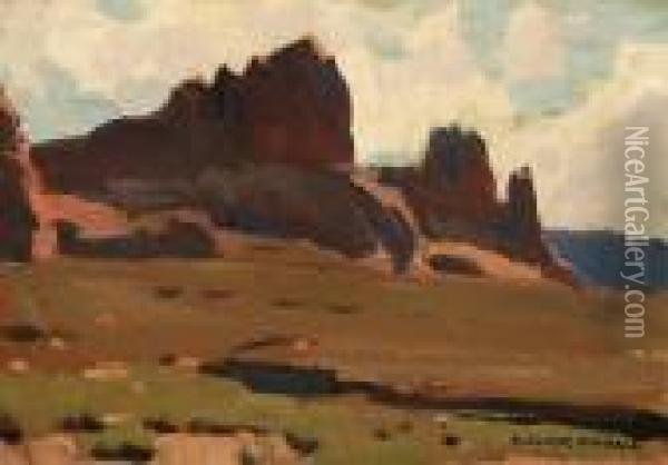 Desert Hills Arizona Oil Painting - Edgar Alwin Payne