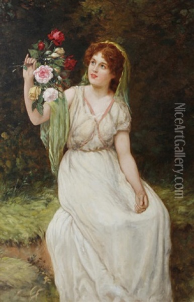Summer Beauty Oil Painting - William Oliver the Younger