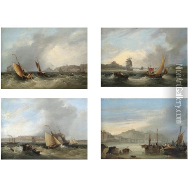 The Cinque Ports (+3 Others) Oil Painting - Frederick Calvert