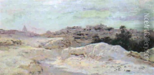 Crepuscule Sur Bou-saada Oil Painting - Maxime Noire