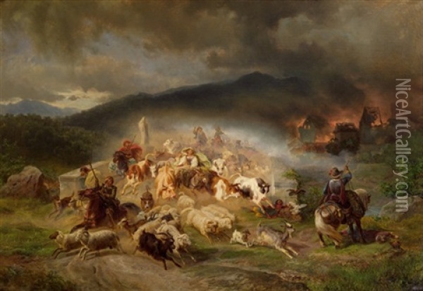 Der 30-jahrige Krieg Oil Painting - F. Sigmund Lachenwitz