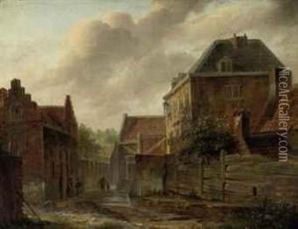Buurtje Te Utrecht Oil Painting - Bartholomeus J. Van Hove