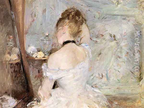 Lady at her Toilet 1875 Oil Painting - Berthe Morisot